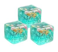 Ameble Confezione da 3 cubetti di Ghiaccio Antistress, Giocattoli sensoriali Squish con Design 3D e a Stella, a lenta risalita, Perfetti per Decorare la scrivania e alleviare Lo Stress, Adatti ad