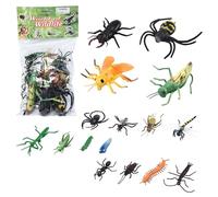 Ameble Kit Realistico da Bruco a Farfalla da 16 Pezzi, Giocattoli dettagliati di Insetti per Bambini, Figure educative di Mini Animali per Giochi fantasiosi, Set per l'apprendimento degli Insetti