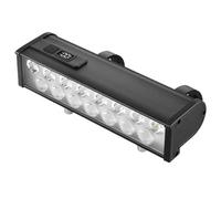 Ameble Luce per Bici Faro Ricaricabile per Bici 2000 Lumen e 15 luci a LED con Display Batteria Intelligente e Staffa Regolabile Nero