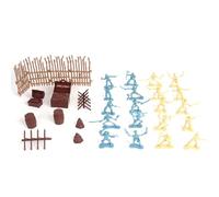 Ameble Set da Gioco Pirata da 34 Pezzi dell'Esercito con soldatini Giocattolo, Set da Costruzione del Castello della Nave Pirata con forziere del Tesoro e Accessori, Gioco fantasioso per Bambini
