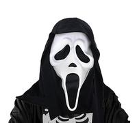 Amebleak Maschera per urlo, Ghostface , in Lattice Scream, Maschera da Fantasma, Scary Movie Costume Accessori Halloween Raccapricciante Cosplay Prop (A)