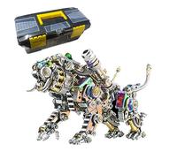 Amecon Puzzle in metallo 3D con tigre bengalese per adulti, 700 pezzi 3D Metal Mechanical Puzzle modello, calendario dell'Avvento 2023, puzzle regalo ornamenti colorati