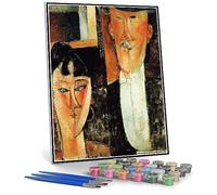 Amedeo Modigliani - Dipingere con i numeri, per adulti con la sposa e lo sposo, kit per pittura a olio fai da te