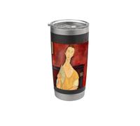 Amedeo Modigliani Donna con Ventaglio per Artisti Bicchiere termico in acciaio inox doppia parete