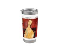 Amedeo Modigliani Donna con Ventaglio per Artisti Bicchiere termico in acciaio inox doppia parete
