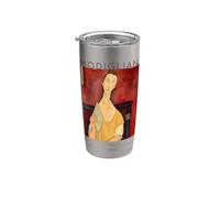 Amedeo Modigliani Donna con Ventaglio per Artisti Bicchiere termico in acciaio inox doppia parete