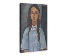 Amedeo Modigliani Famous Prints Alice (1916 - 1919) Poster da parete su tela per camera da letto, ufficio, cucina, decorazione, cornice regalo, 50,8 x 76,2 cm