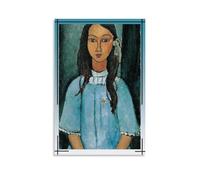 Amedeo Modigliani Le opere d'arte della pittura a olio sono durevoli, impermeabili e facili da pulire in stanze, salotti, camere da letto, cucine e facili da montaresenza cornice, stile 20 x 30 cm