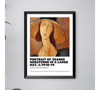 Amedeo Modigliani - Quadro con stampa ritratto "Jeanne" - Cornice Inclusa 40x30
