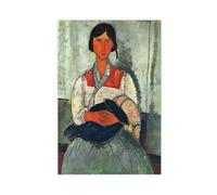 Amedeo Modigliani, stampa artistica su tela con stampa di donna zingara con un bambino, stampa artistica da parete, decorazione moderna per camera da letto, senza cornice, 61 x 91,4 cm