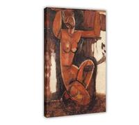 Amedeo Modigliani Stampe famose Cariatide Tela Stampa artistica da parete Poster per casa scuola ufficio Decor Frame 30,5 x 45,7 cm