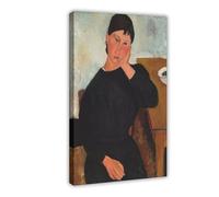 Amedeo Modigliani Stampe famose di Elvira che riposa a un tavolo, poster per camera da letto, decorazione per camera da letto, paesaggio sportivo, decorazione per ufficio, stanza, cornice regalo, 50,8