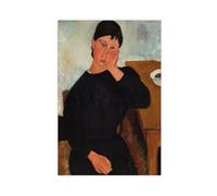 Amedeo Modigliani Stampe famose di Elvira che riposa a un tavolo, poster su tela, decorazione da parete per camera da letto, ufficio, stanza, regalo, senza cornice, 40,6 x 61 cm