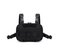 AMEEDA Chest Rig Borsa da Petto da Uomo Gilet da Pesca Zaino da Viaggio Impermeabile in Nylon da Arrampicata Zaini da Campeggio Marsupio da Esterno(Black)
