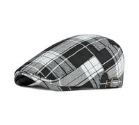 AMEEDA Coppola Uomo Berretto da Pittore a Quadri in Poliestere Four Seasons, Uomo, con Visiera Piatta, Donna(Black)