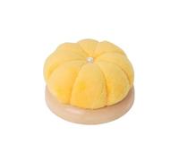 AMEEDA Cuscino Spilli Portatile 3 Pezzi in Legno Tinta Unita a Forma di Zucca puntaspilli Cuscino ad ago Artigianato Fai da Te Cucito accessoriato portaspilli(Ginger)