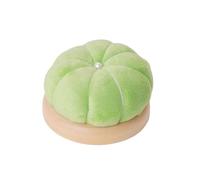 AMEEDA Cuscino Spilli Portatile Puntaspilli in Velluto a Forma di Zucca da 2 Pezzi - Porta Aghi Super Morbido Fai-da-Te con Base in Legno, puntaspilli Facile Inserire for Cucito e Ricamo a Mano(E)