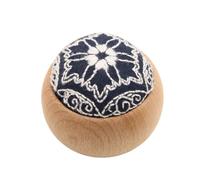 AMEEDA Cuscino Spilli Portatile Puntaspilli Sashiko con Base in Legno Portaspilli Kit da Ricamo for Cucito Stampa Floreale in Cotone for Regalo di inaugurazione della casa(C14)