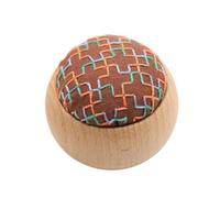 AMEEDA Cuscino Spilli Portatile Puntaspilli Sashiko con Base in Legno Portaspilli Kit da Ricamo for Cucito Stampa Floreale in Cotone for Regalo di inaugurazione della casa(C15)