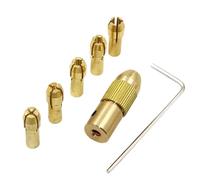 AMEEDA Mandrini per Trapano Piccoli 7 pz/Set 2.35/3.17/4.05/5.05mm Pinza in Ottone Mini Mandrini for Motore Elettrico Albero Punta del Trapano Strumento Trapano Mandrino Adattatore(2.00mm 7pcs)