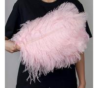 AMEEDA Piume di Struzzo 10 Pezzi di Piume Struzzo 15-55 cm Bianco Rosa Nero pennacchi for la Decorazione della Festa Nuziale Artigianato Fai da Te Materiale Lampada(Light Pink,40-45cm)