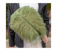 AMEEDA Piume di Struzzo 10 Pz/Lotto 15-60 cm Luce Blu Piume di Struzzo Naturali Soffici Pennacchi for L'artigianato Carnevale Nozze Decorazione della Casa Ristorante(Green1,55-60CM Big Pole)