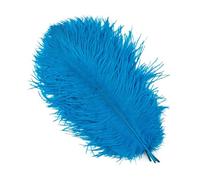 AMEEDA Piume di Struzzo 100 pz/Set Bianco Nero Piume di Struzzo 15-40 CM Soffici for L'artigianato Decorazione Cerimonia Nuziale del Partito Artigianato Carnevale Plumas(Lake Blue,30-35cm 100pcs)