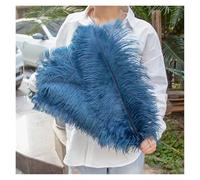 AMEEDA Piume di Struzzo Piume di Struzzo Bianche Naturali 10 Pezzi 12-14 Pollici for Bouquet da Sposa centrotavola Costume Carnevale Accessori pennacchi(Color1,30-35cm 12-14inch)