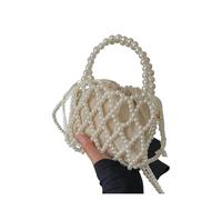 AMEEDA Pochette Perla Borsa da Donna a Tracolla e a Mano, Shopper Estiva da Spiaggia da Viaggio con Perle dal Design di Lusso