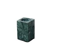 AMEEDA Set di Accessori per Il Bagno Set da Bagno in Marmo Naturale Verde Scuro, Vassoio di Lusso Leggero, portaspazzolino, Dispenser di Sapone(Toothbrush Holder A)