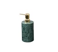 AMEEDA Set di Accessori per Il Bagno Set da Bagno in Marmo Naturale Verde Scuro, Vassoio di Lusso Leggero, portaspazzolino, Dispenser di Sapone(Soap Dispenser C)