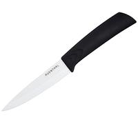 Ameefa COLTELLO in ceramica, lunghezza 10 cm, manico ergonomico nero, con protezione per la lama, coltello da cucina