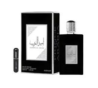 Ameer Al Arab Profumo Originale 100 ml, Arabo Unisex a Lunga Durata, EDP Importato da Dubai, con Atomizzatore Ricaricabile 5 ml - Note di Gelsomino, Cardamomo e Legno di Sandalo