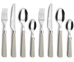 Amefa 2260LIT000C40 Paille - Servizio di posate 24 pezzi, colore: Tortora (Confezione da 2)