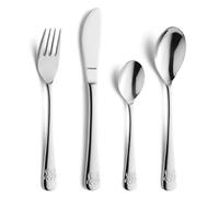 Amefa 431000G006A40 - Set di Posate per Bambini in Acciaio Inox 18/10 Lucido, Motivo Orsetto, Confezione da 4 Pezzi