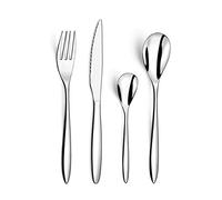 AMEFA Actual Posate 24 pezzi acciaio inox 18/0 per 6 persone, Inox | Set completo di posate per 24 persone, acciaio inox premium, lavastoviglie, design elegante, posate per tutti i giorni