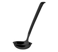 AMEFA BUFFET - Tappetino per zuppa, mestolo per catering, mestolo per zuppa e stufato, posate da servizio, in acciaio inox 18/10, satinato, nero, lunghezza: 31 cm