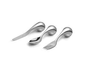 Amefa INTEGRALE Set di posate da 3 pezzi, design ergonomico per un comfort particolare, posate ideali per persone con limitazioni motorie, acciaio inox 18/10 di alta qualità lucidato