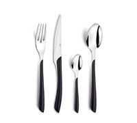 Amefa - Servizio di posate multiuso, Serie: Eclat, in cofanetto, Acciaio Inox ABS SAN, Nero, Ménagère 32 couverts pour 8 personnes