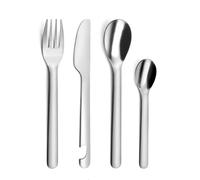 AMEFA Mobil'Pocket Posate da Viaggio Riusabili con Custodia, 4 Pezzi, Inox | Set di 4 posate per pasti da portare via, acciaio inox 18/0, finitura standard, lavabile in lavastoviglie