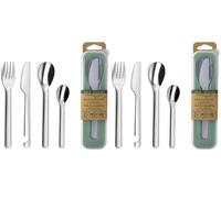 Amefa Mobil'Pocket Set di 8 Posate nomadi, Acciaio Inossidabile