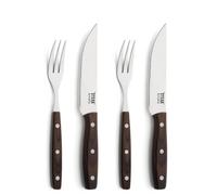 Amefa PORTERHOUSE Set di posate da bistecca da bistecca, 4 pezzi, 2 steakmesser, 2 steakmesser, 2 gable per bistecca in acciaio inox 13/0, con custodia, con custodia, zubehör per griglia