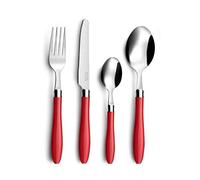Amefa Set posate Reglisse, acciaio inox, 16 pezzi, 8x6x27 cm, rosso/grigio