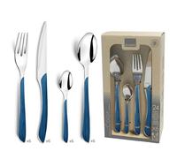 Amefa ECLAT Natura Set di Posate da 24 Pezzi, Colore Navy, Acciaio Inossidabile, Blu Marino