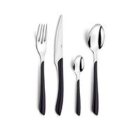 Amefa - Servizio di posate multiuso, Serie: Eclat, in cofanetto, Acciaio Inox ABS SAN, Nero, Ménagère 32 couverts pour 8 personnes