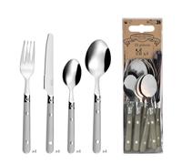 Amefa Servizio Posate 16 Pezzi, Saxo, acciaio inossidabile, Manico Grigio