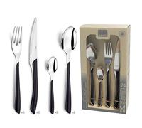 AMEFA - Set di 24 posate per 6 persone - Eclat - Acciaio 18/0 - Finitura Brillante - Nero