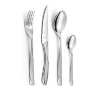 AMEFA - Set di posate per 24 persone - Eclat Styl - 18/0 Acciaio inossidabile, finitura a specchio e sabbiatura - Acciaio inox (spessore 2,5 mm)