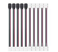 Amefil 8mm 4 pin kit, 5x LED bar-to-bar connettore, 5x controller RGB connettore LED per il controllo della lampada 5050