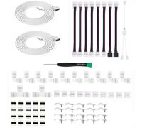 Amefil 94pcs 4pin10mm LED connettore terminale giunzione L T tipo kit adattatore, tra cui 8 accessori striscia Led per 4pin10mm RGB striscia LED 5050 connettore ponticello.